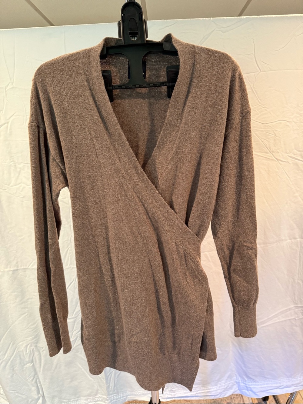 Gap Maternity Cash Soft wrap sweater in Toasted Almond Biege